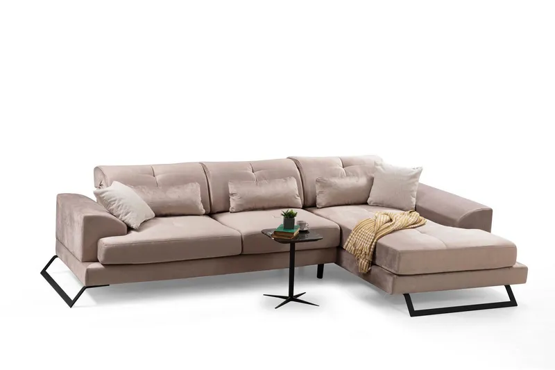 Jaraad Divansoffa Vänster - Beige/Svart — Beige/Svart