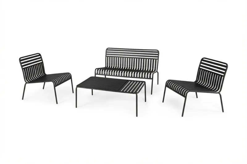 Jarva Liten 4-sits Soffgrupp Utomhus i metall - Antracit — Comfort Garden