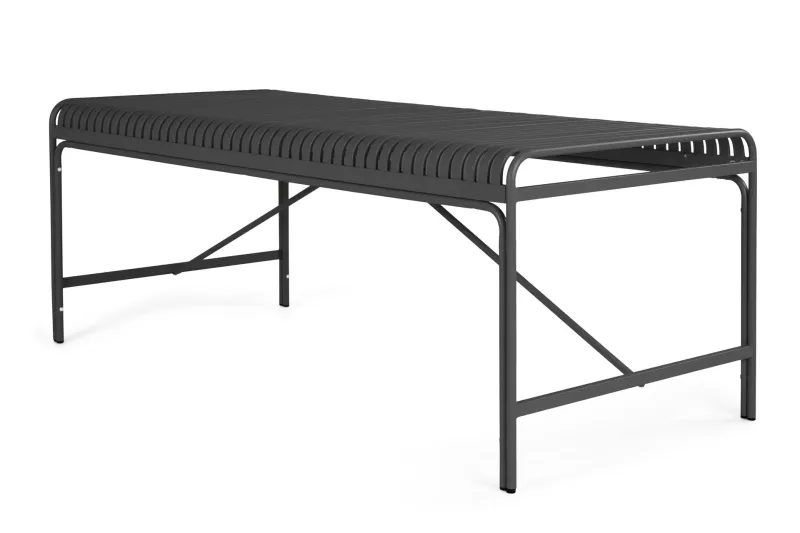 Jarva Rektangulärt Matbord Utomhus 90x200 cm i Metall - Svart — Comfort Garden