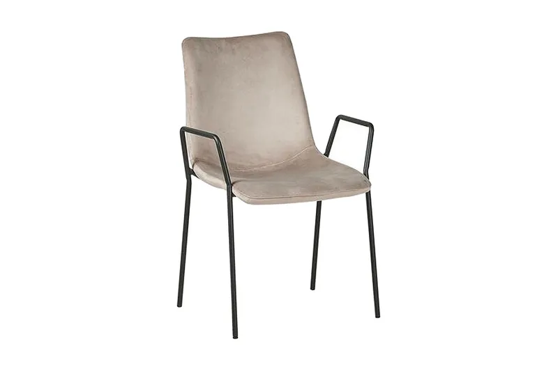 Jeffsy Matstol 2-pack - Sammet/Beigegrå — Sammet/Beigegrå