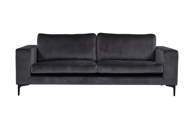 Johana 3-sits Sammetssoffa - Grå — Venture Home
