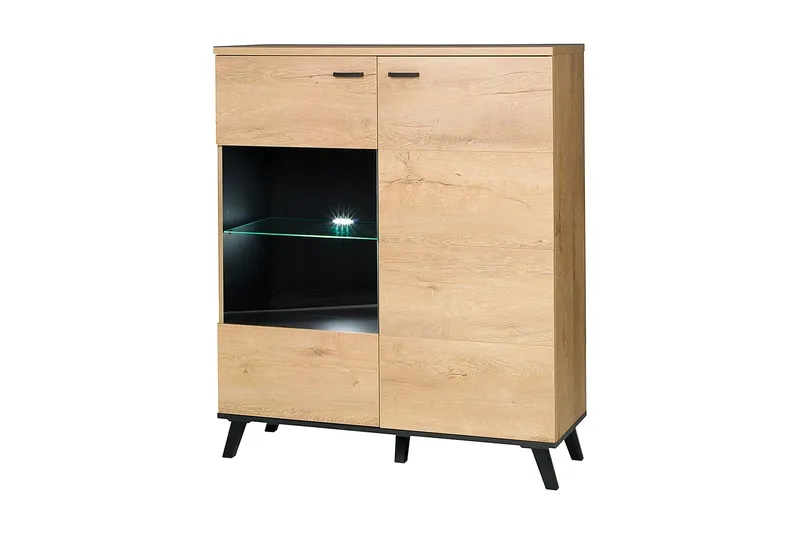 John Skänk 101x40x121 cm - Beige/Svart — Beige/Svart