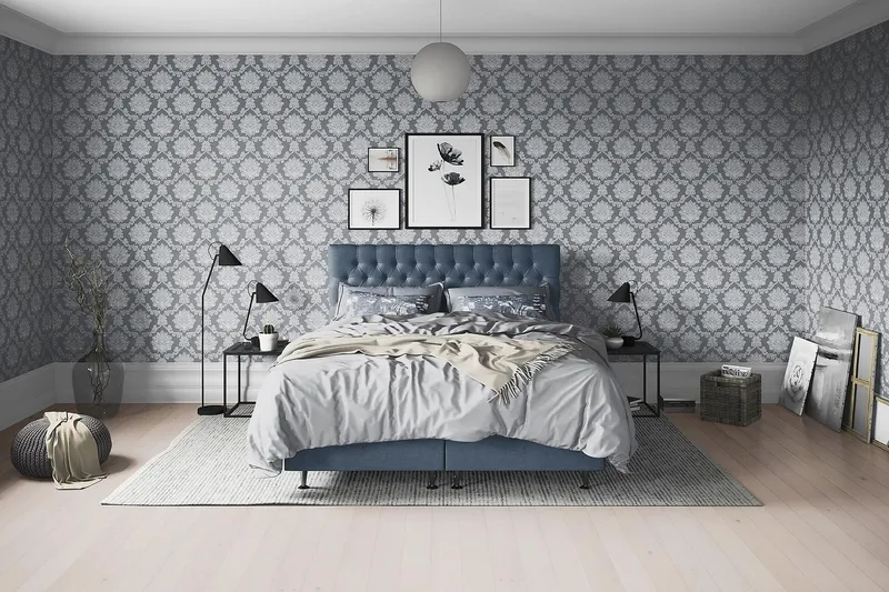 Joluma Sängpaket Fast 180x200 cm - (+Fler val) 180x200 cm Mörkblå (Art.nr 1518198) — Drömvik
