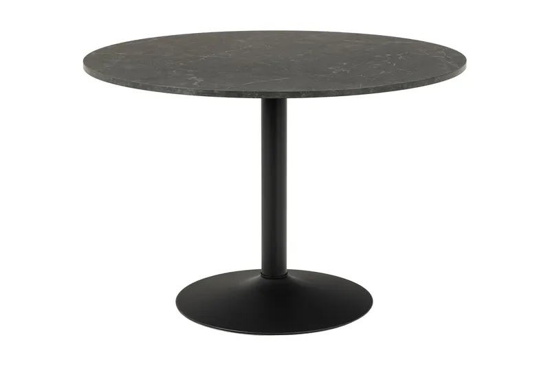 Jora Matbord 110 cm Runt - Svart/Matt Svart (Art.nr 1355106) — Svart/Matt Svart