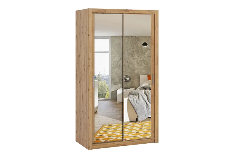 Julissa Garderob 120 cm med Spegel - Natur (Art.nr 933554) — Natur