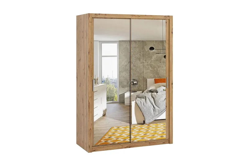 Julissa Garderob 150 cm med Spegel - Natur (Art.nr 933579) — Natur