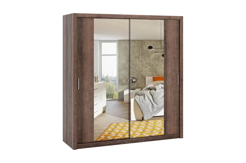 Julissa Garderob 220 cm med Spegel - Natur (Art.nr 933577) — Natur