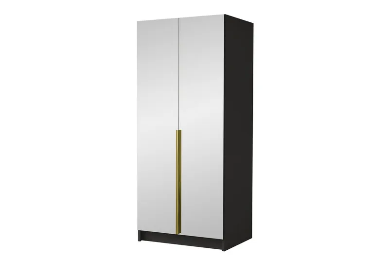 Julissa Garderob med Spegel 100 cm - Svart/Guld (Art.nr 3063213) — Svart/Guld