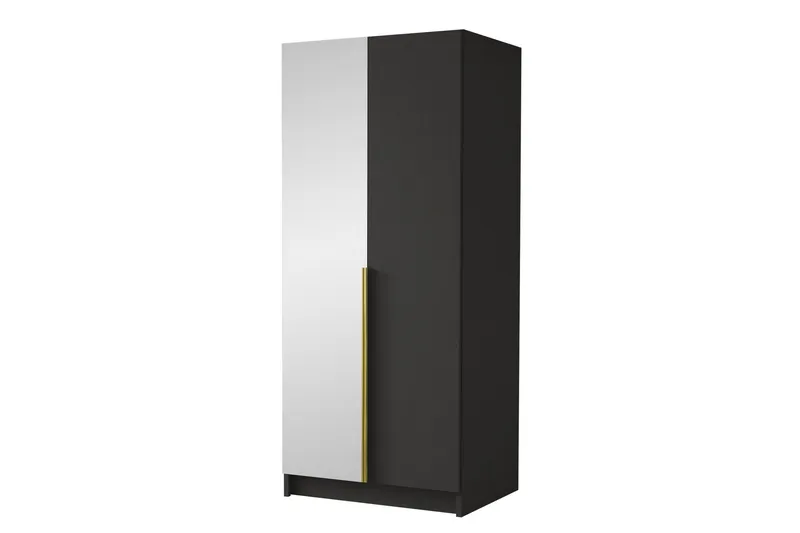 Julissa Garderob med Spegel 100 cm - Svart/Guld (Art.nr 3063132) — Svart/Guld