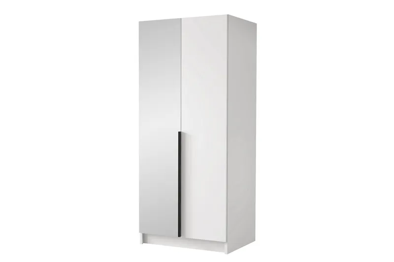 Julissa Garderob med Spegel 100 cm - Vit/Svart (Art.nr 3063141) — Vit/Svart
