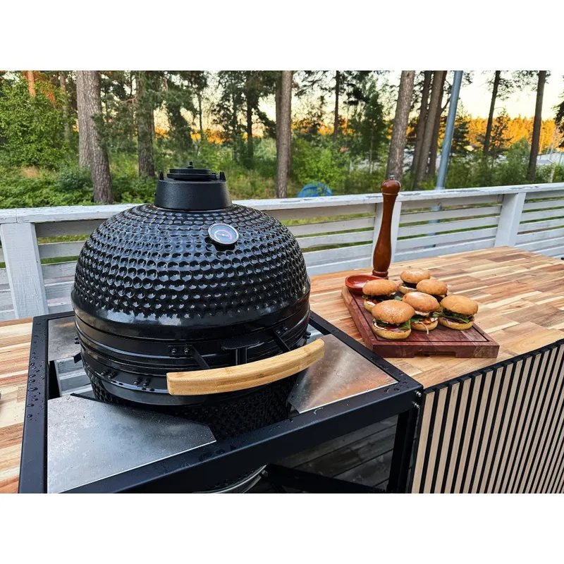 Kamado Grill | Keramisk Grill BBQ | Ø45 cm | Svart — Lyfco