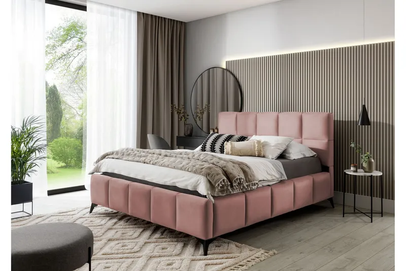 Kamble Sängram med Förvaring 140x200 cm - Rosa (Art.nr 1581023) — Rosa