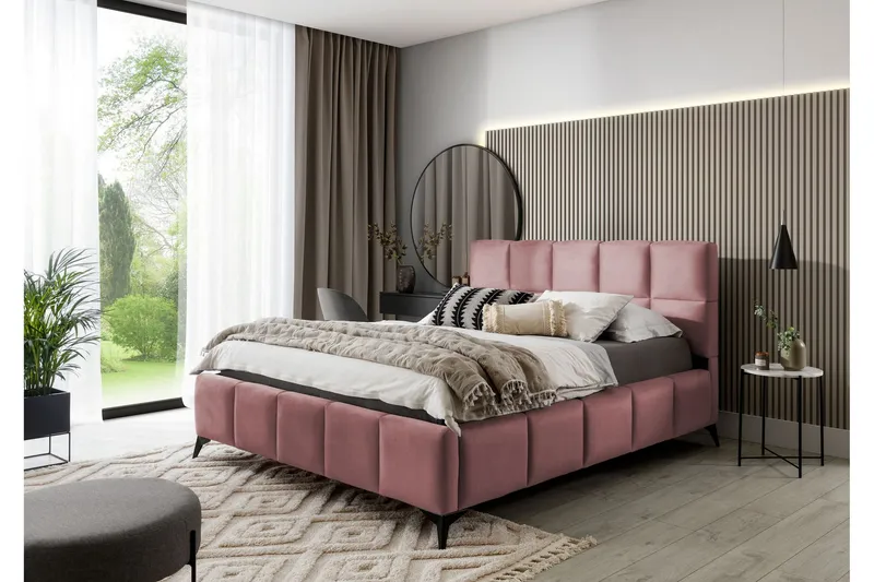 Kamble Sängram med Förvaring 140x200 cm - Rosa (Art.nr 1580890) — Rosa