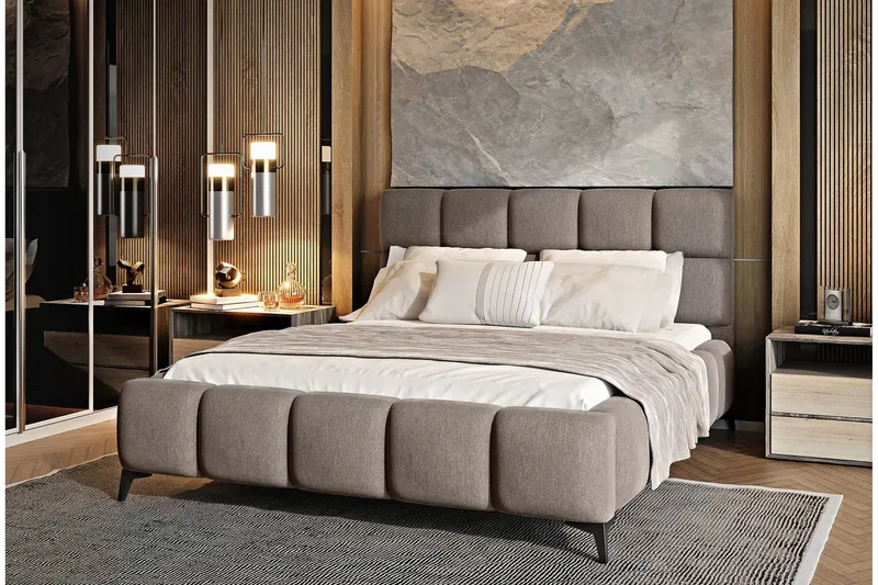 Kamble Sängram med Förvaring 160x200 cm - Beige (Art.nr 1581322) — Beige