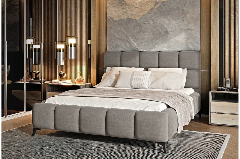 Kamble Sängram med Förvaring 180x200 cm - Beige (Art.nr 1580930) — Beige