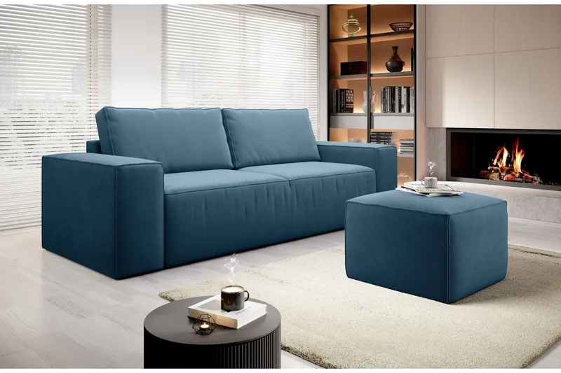 Kamli Bäddsoffa 3-sits med Förvaring - Blå (Art.nr 1581055) — Blå