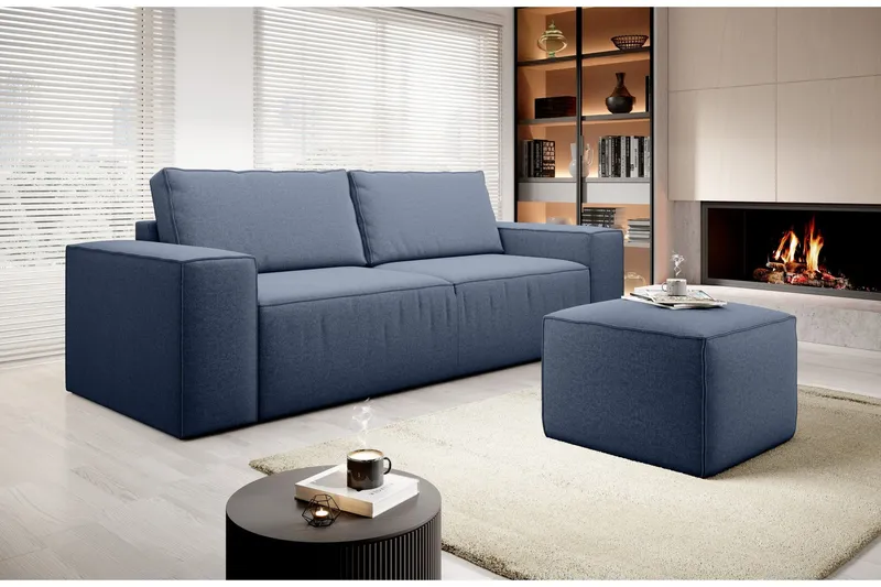 Kamli Bäddsoffa 3-sits med Förvaring - Blå (Art.nr 1581082) — Blå