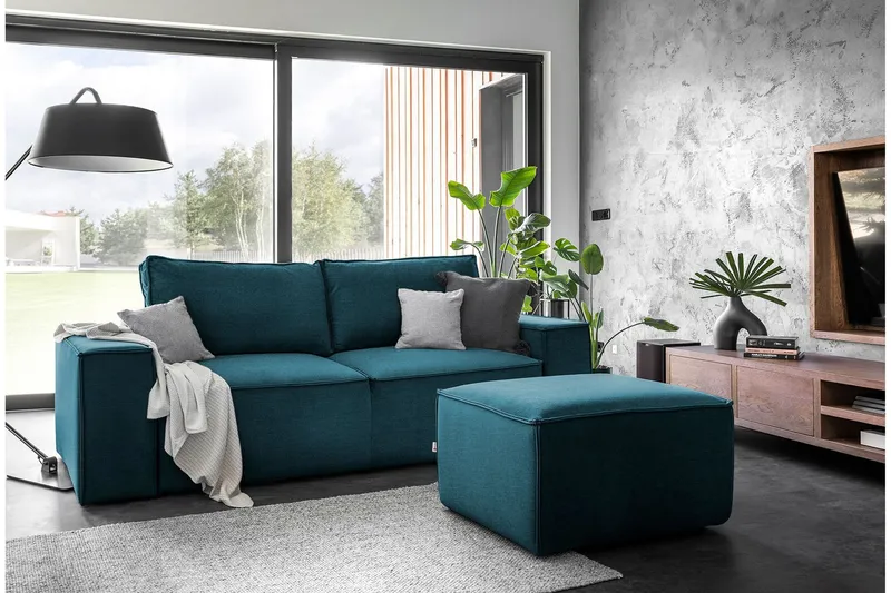 Kamli Bäddsoffa 3-sits med Förvaring - Blå (Art.nr 1581137) — Blå