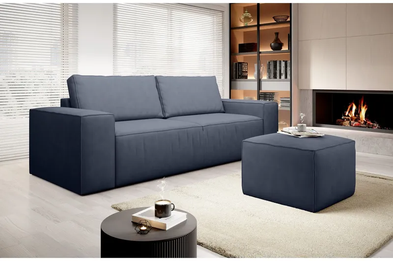 Kamli Bäddsoffa 3-sits med Förvaring - Blå (Art.nr 1581175) — Blå