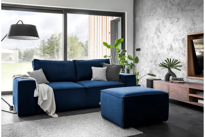 Kamli Bäddsoffa 3-sits med Förvaring - Blå (Art.nr 1581297) — Blå