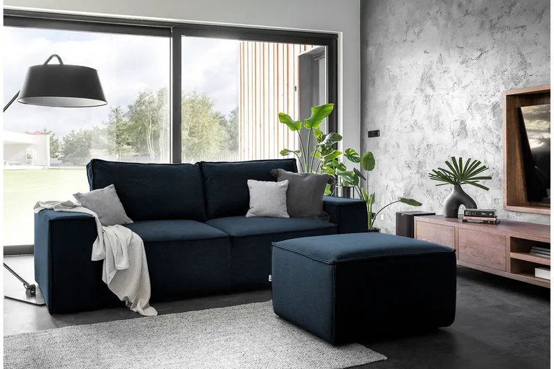 Kamli Bäddsoffa 3-sits med Förvaring - Blå (Art.nr 1581346) — Blå