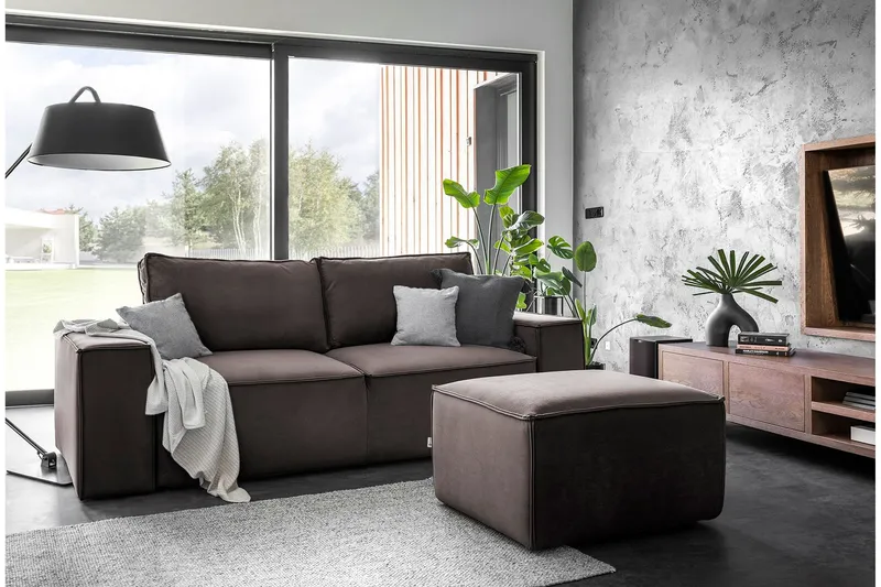 Kamli Bäddsoffa 3-sits med Förvaring - Brun (Art.nr 1581281) — Brun