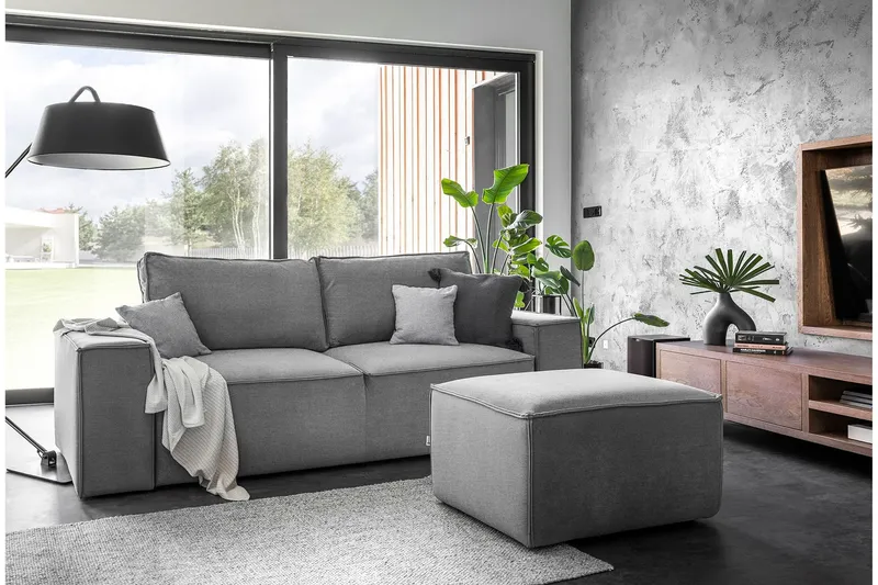 Kamli Bäddsoffa 3-sits med Förvaring - Grå (Art.nr 1581203) — Grå