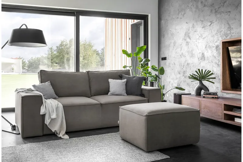 Kamli Bäddsoffa 3-sits med Förvaring - Grå (Art.nr 1581240) — Grå