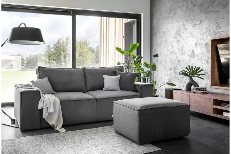 Kamli Bäddsoffa 3-sits med Förvaring - Grå (Art.nr 1581249) — Grå