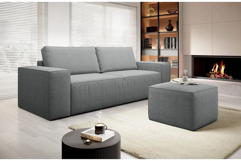 Kamli Bäddsoffa 3-sits med Förvaring - Grå (Art.nr 1581282) — Grå