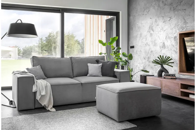 Kamli Bäddsoffa 3-sits med Förvaring - Grå (Art.nr 1581326) — Grå