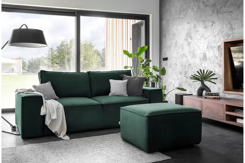 Kamli Bäddsoffa 3-sits med Förvaring - Grön (Art.nr 1581064) — Grön