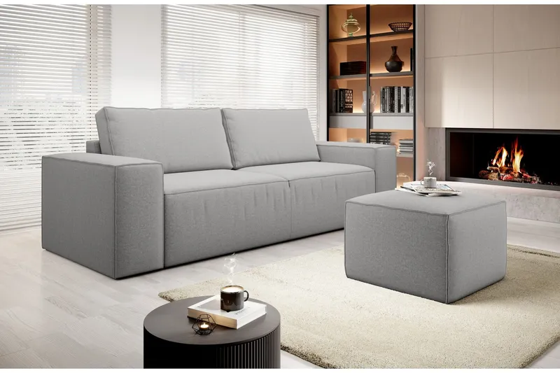 Kamli Bäddsoffa 3-sits med Förvaring - Ljusgrå (Art.nr 1581187) — Ljusgrå