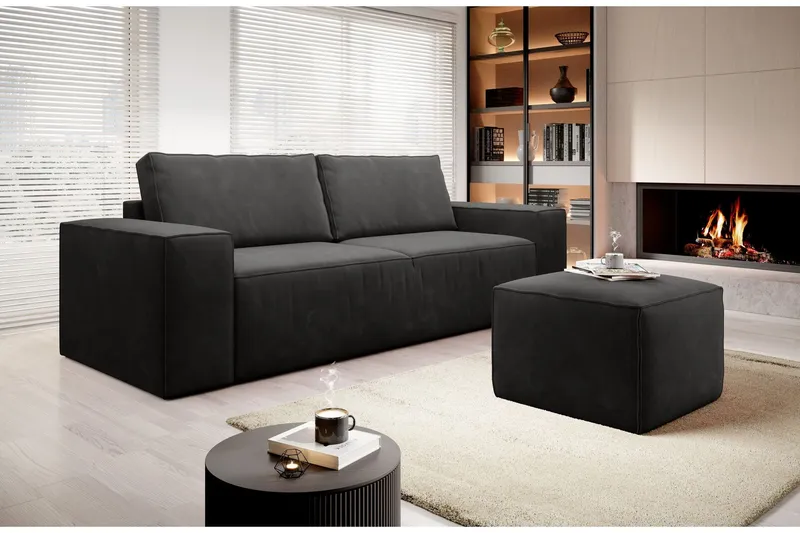 Kamli Bäddsoffa 3-sits med Förvaring - Mörkgrå (Art.nr 1580977) — Mörkgrå