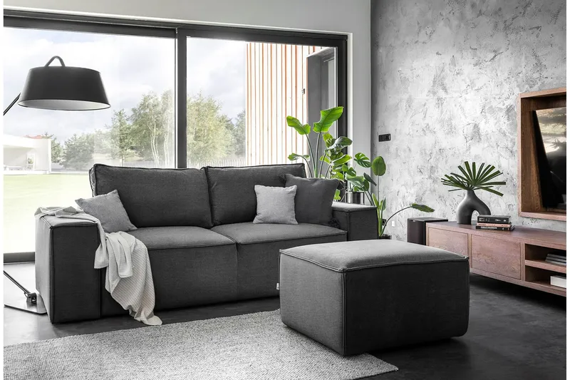 Kamli Bäddsoffa 3-sits med Förvaring - Mörkgrå (Art.nr 1581354) — Mörkgrå