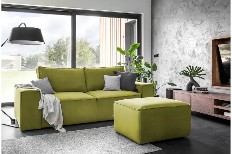 Kamli Bäddsoffa 3-sits med Förvaring - Olivgrön (Art.nr 1581352) — Olivgrön