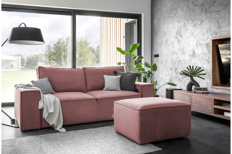 Kamli Bäddsoffa 3-sits med Förvaring - Rosa (Art.nr 1581313) — Rosa
