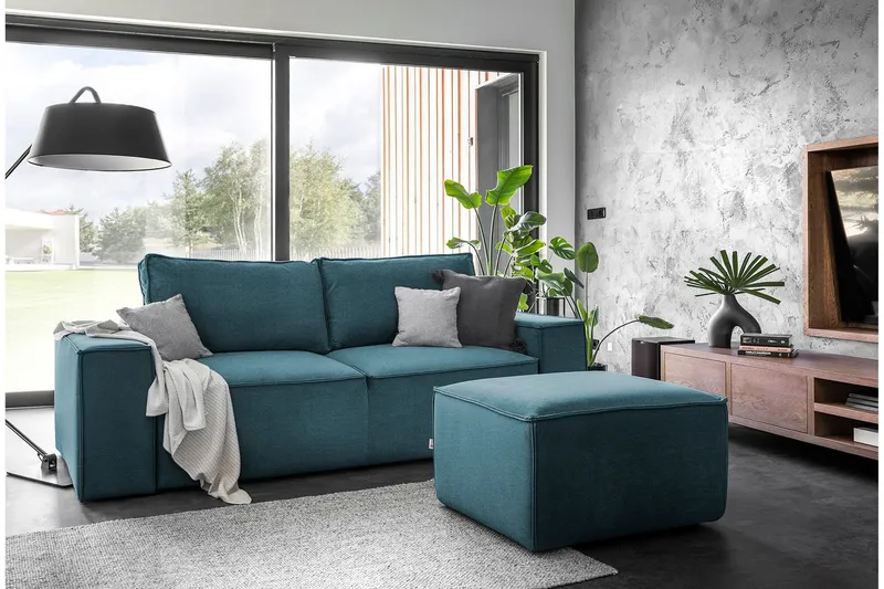 Kamli Bäddsoffa 3-sits med Förvaring - Turkos (Art.nr 1581336) — Turkos