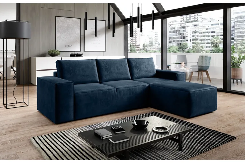Kamli Bäddsoffa m. Divan med Förvaring - Blå (Art.nr 1581134) — Blå