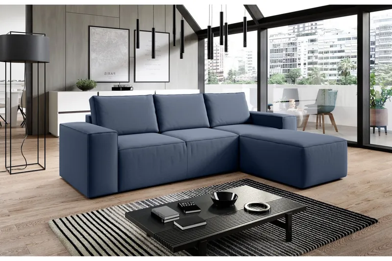 Kamli Bäddsoffa m. Divan med Förvaring - Blå (Art.nr 1581159) — Blå