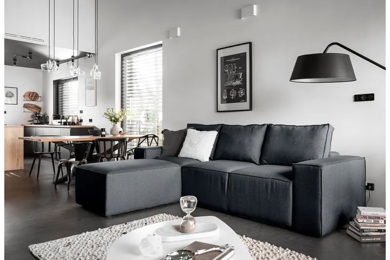 Kamli Bäddsoffa m. Divan med Förvaring - Blå (Art.nr 1581208) — Blå