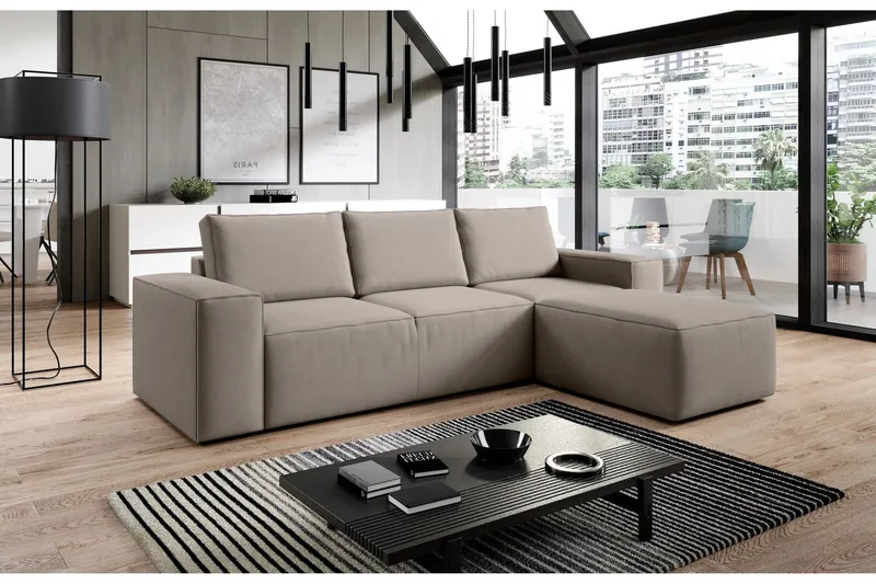 Kamli Bäddsoffa m. Divan med Förvaring - Brun (Art.nr 1580943) — Brun