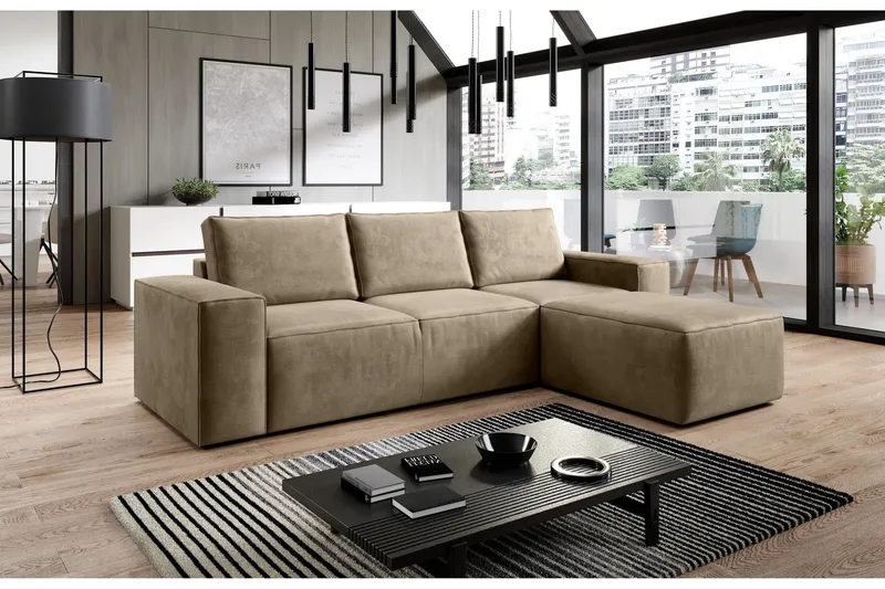 Kamli Bäddsoffa m. Divan med Förvaring - Brun (Art.nr 1581015) — Brun