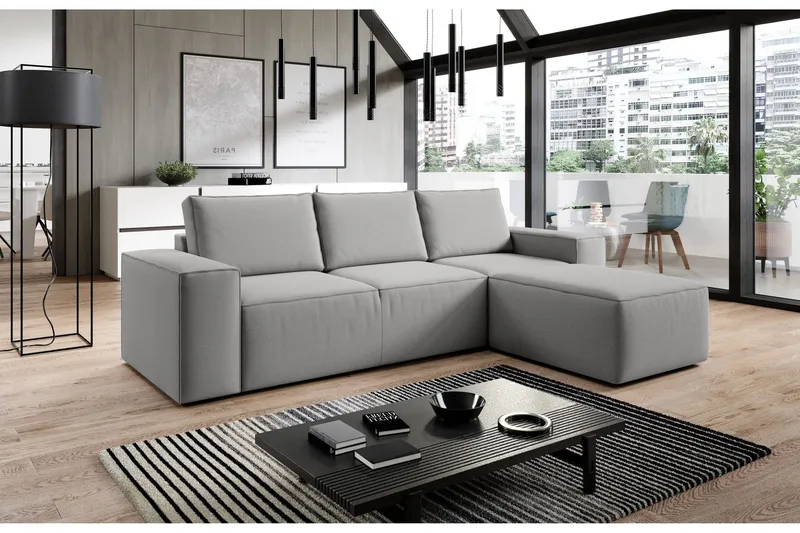 Kamli Bäddsoffa m. Divan med Förvaring - Grå (Art.nr 1581176) — Grå