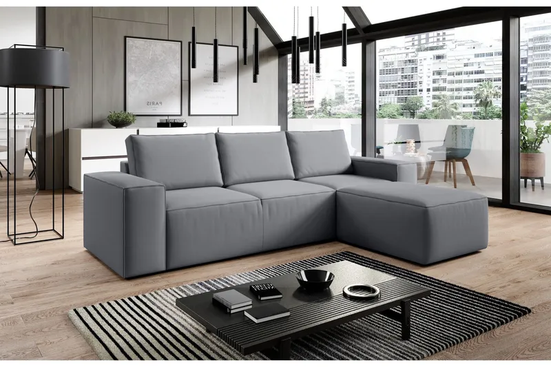 Kamli Bäddsoffa m. Divan med Förvaring - Grå (Art.nr 1581266) — Grå