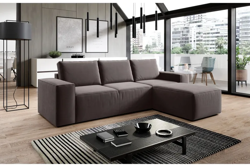 Kamli Bäddsoffa m. Divan med Förvaring - Mörkgrå (Art.nr 1580969) — Mörkgrå