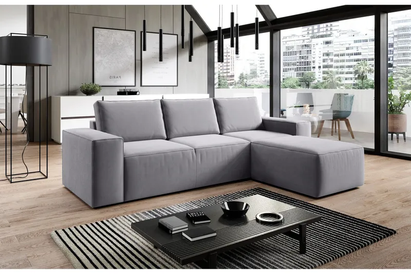 Kamli Bäddsoffa m. Divan med Förvaring - Mörkgrå (Art.nr 1581136) — Mörkgrå