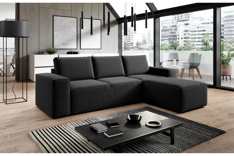 Kamli Bäddsoffa m. Divan med Förvaring - Mörkgrå (Art.nr 1580875) — Mörkgrå
