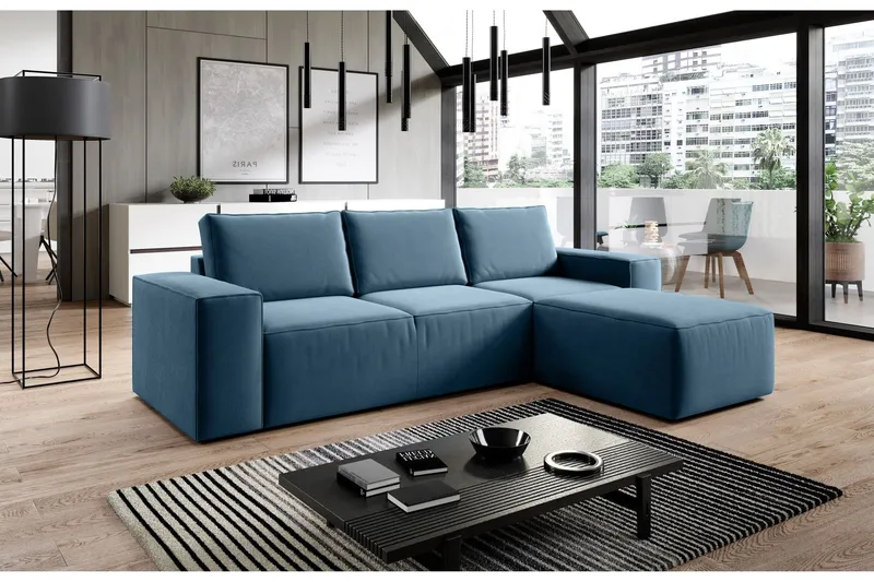 Kamli Bäddsoffa m. Divan med Förvaring - Turkos (Art.nr 1581042) — Turkos