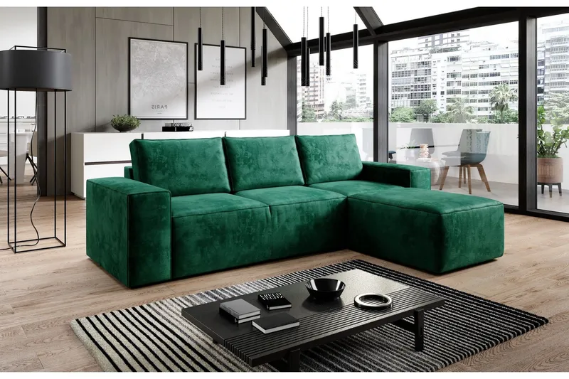 Kamli Bäddsoffa m. Divan med Förvaring - Turkos (Art.nr 1581068) — Turkos